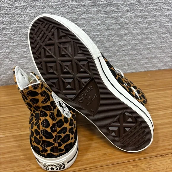 Converse Chuck Taylor All Star Lift Platform Leopard Suede Women’s Sz 7 - Picture 9 of 9